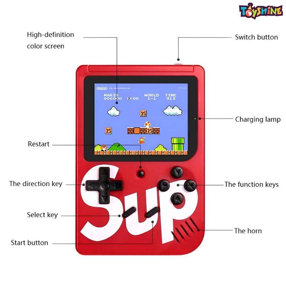 Toyshine Sup Game Box, 400 In One Handheld Game Console Can Connect To A Tv (Multicolour)