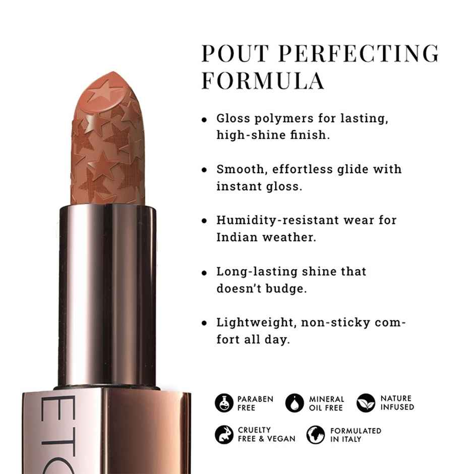 Lovetc Pout, Perfect, Etc Moisture Shine Lipstick | Velvet Toast