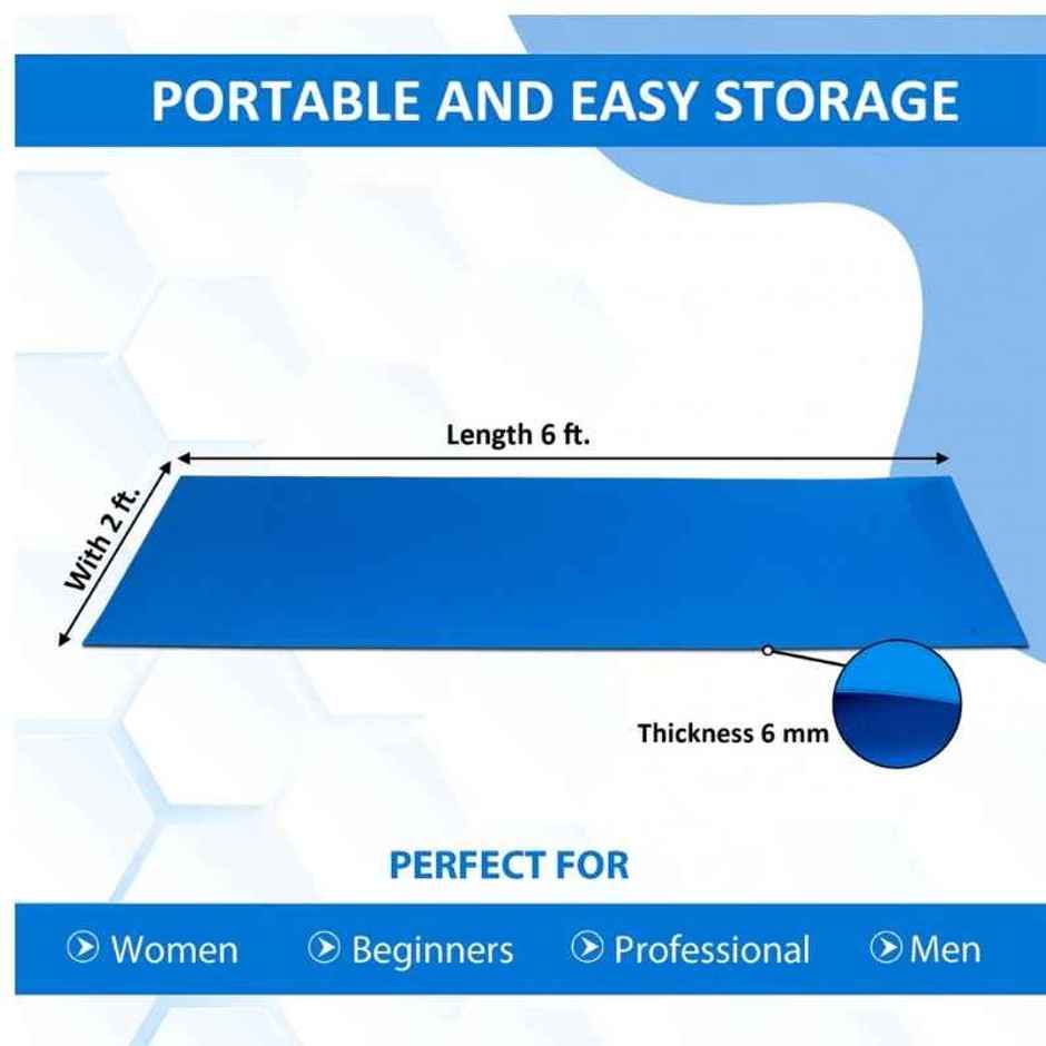 BAY6 Yogamat - 6 mm | With Bag | Blue