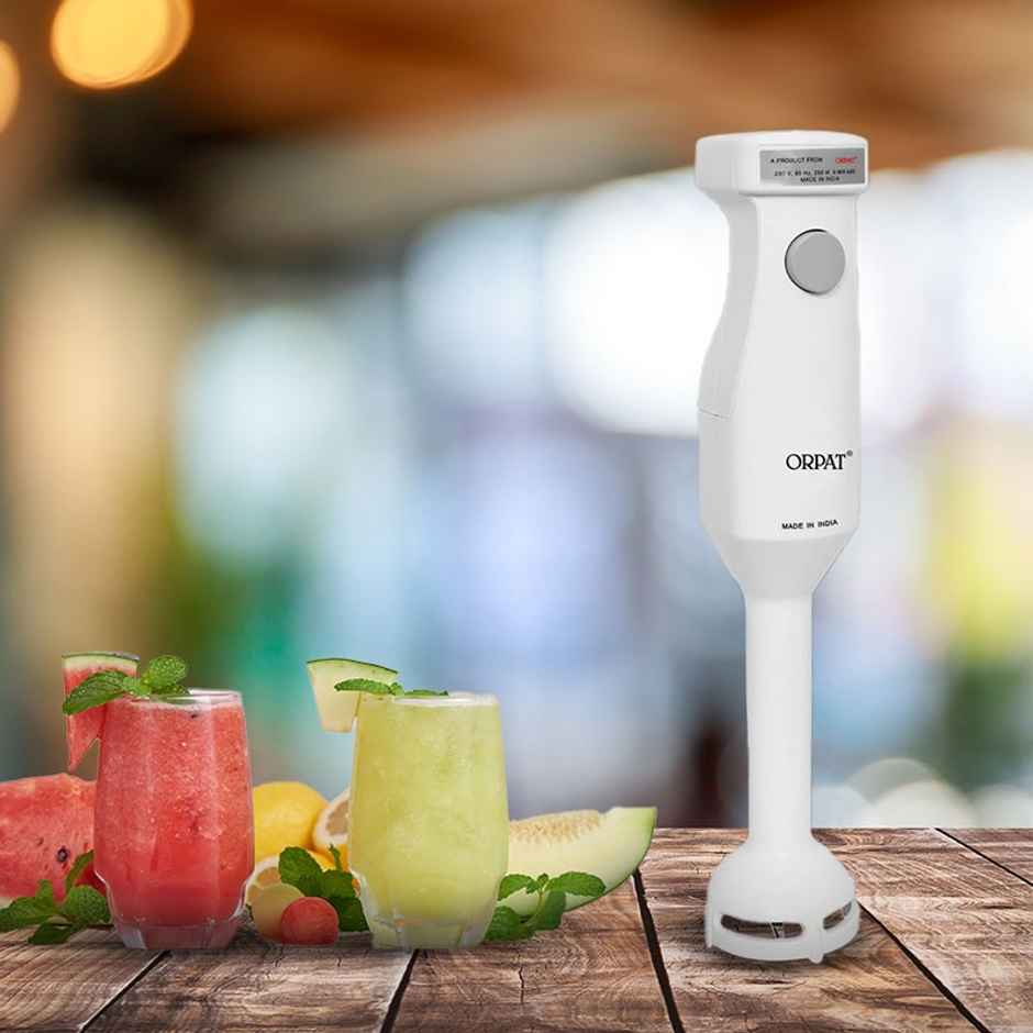 Orpat HHB-100E WOB 250-Watt Hand Blender - White