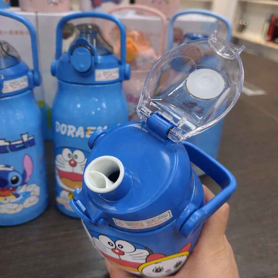 DesignLand Doraemon BPA - Free Plastic Water Bottle | Blue | 600 ml