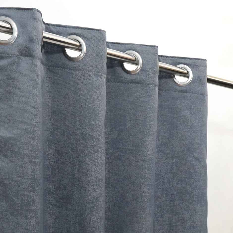 Florida Pearl 7 Feet Sheer Curtains for Living Room Bedroom Balcony Charcoal