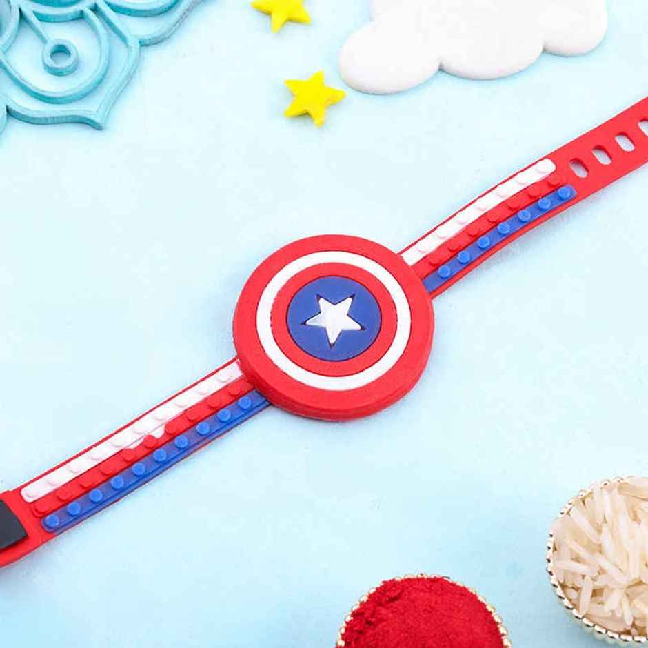 Kids Rakhi | Captain America | Pack of 1 | Floweraura