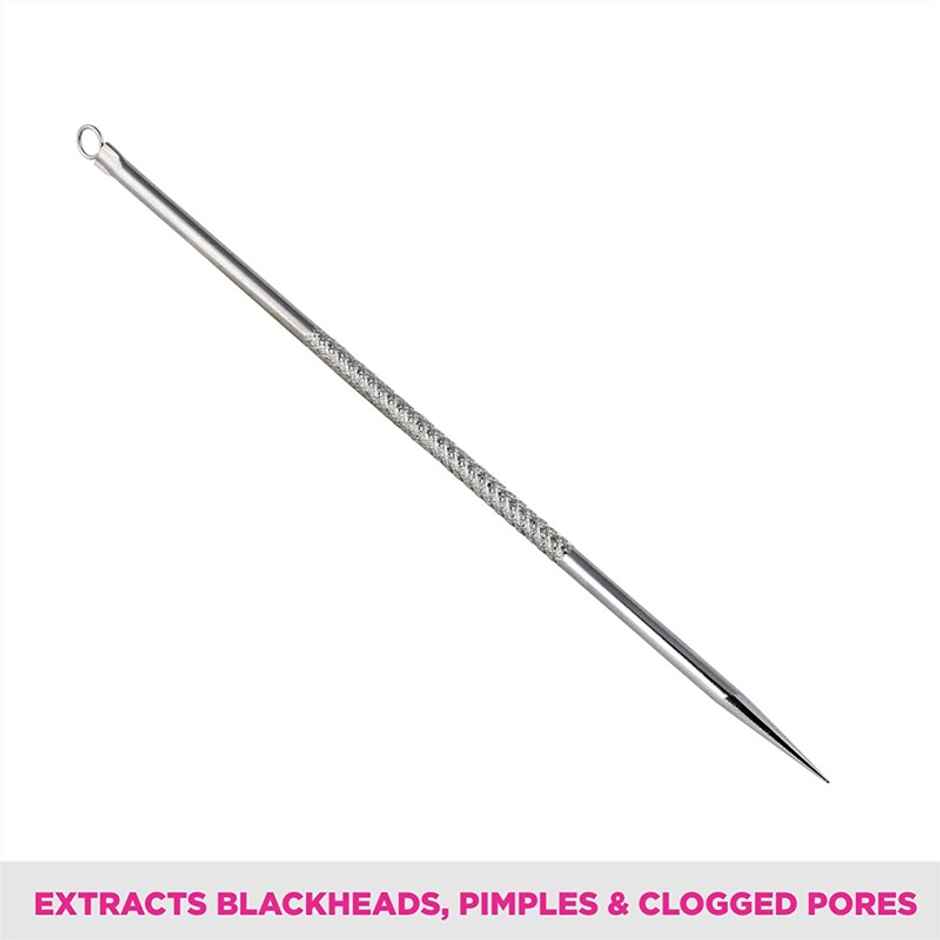 Beautiliss Pointed Blackhead Remover Stainless Steel Tool for Acne Blemish and Pore Cleaning