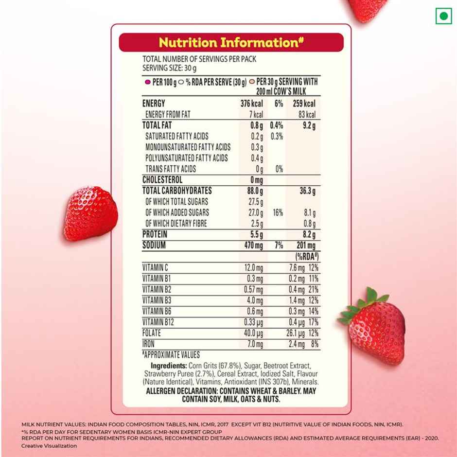 Kellogg's Corn Flakes Real Strawberry | Power Breakfast | 7 Vitamins