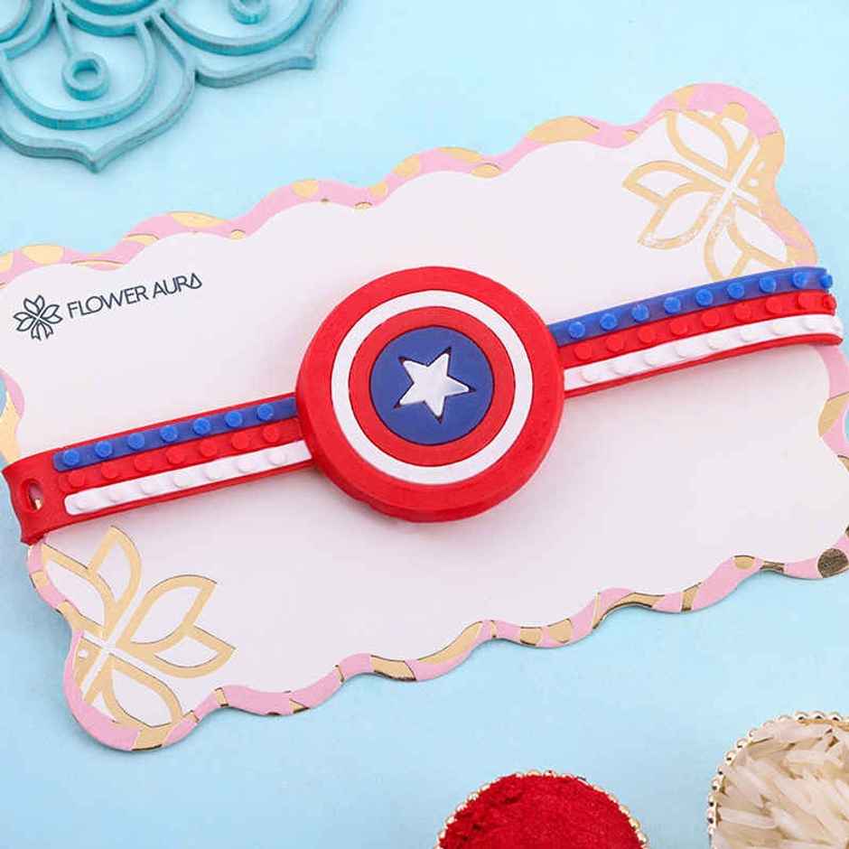 Kids Rakhi | Captain America | Pack of 1 | Floweraura