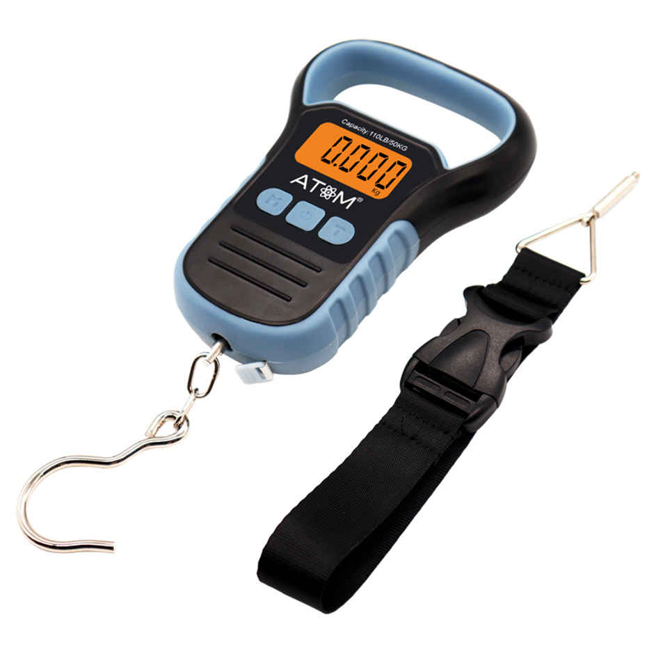 ATOM Aliston A 325 Digital Hanging Scale With Capacity 50 kg | Stainless Steel Hook For Luggage