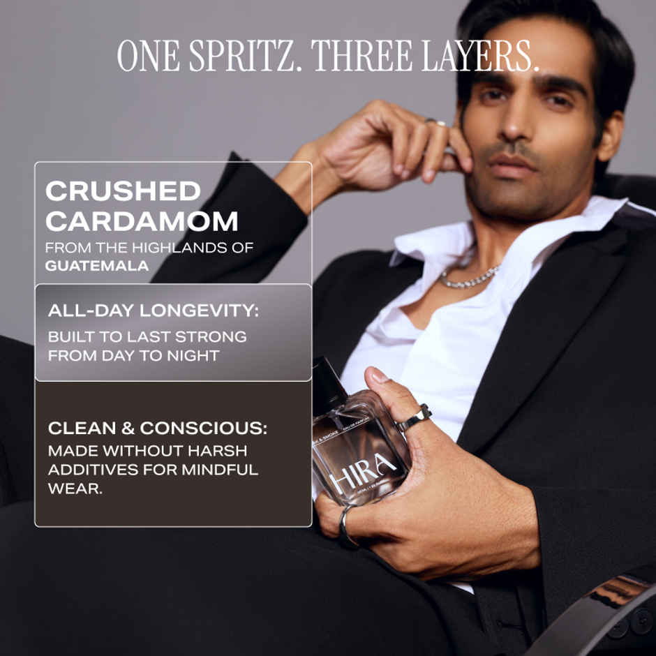HIRA Oak & Smoke Eau De Perfume For Men | Leather & Cardamom Notes