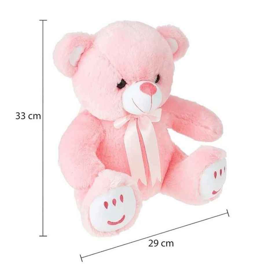 Fablue Teddy Bear Plush Soft Toy Animal for Kids | Pink | 33 cm