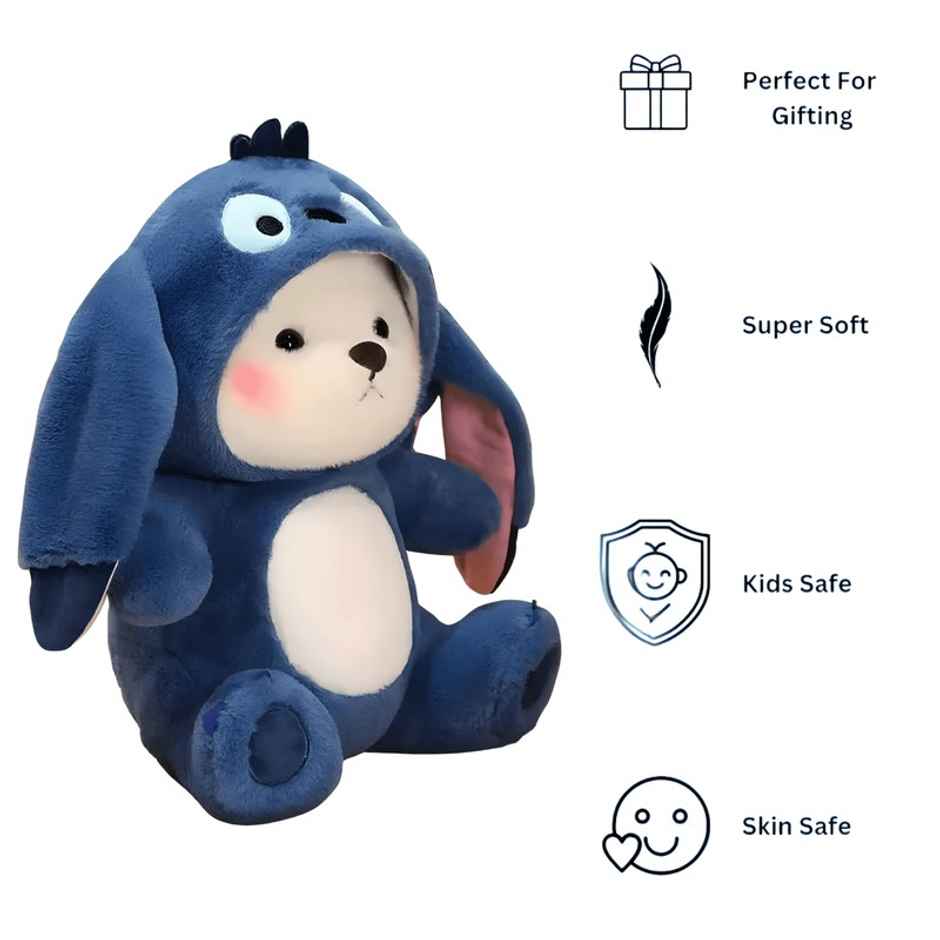 Fablue Blue Lovable Huggable Soft Toy For Kids - Elegant Soft Plush Toy