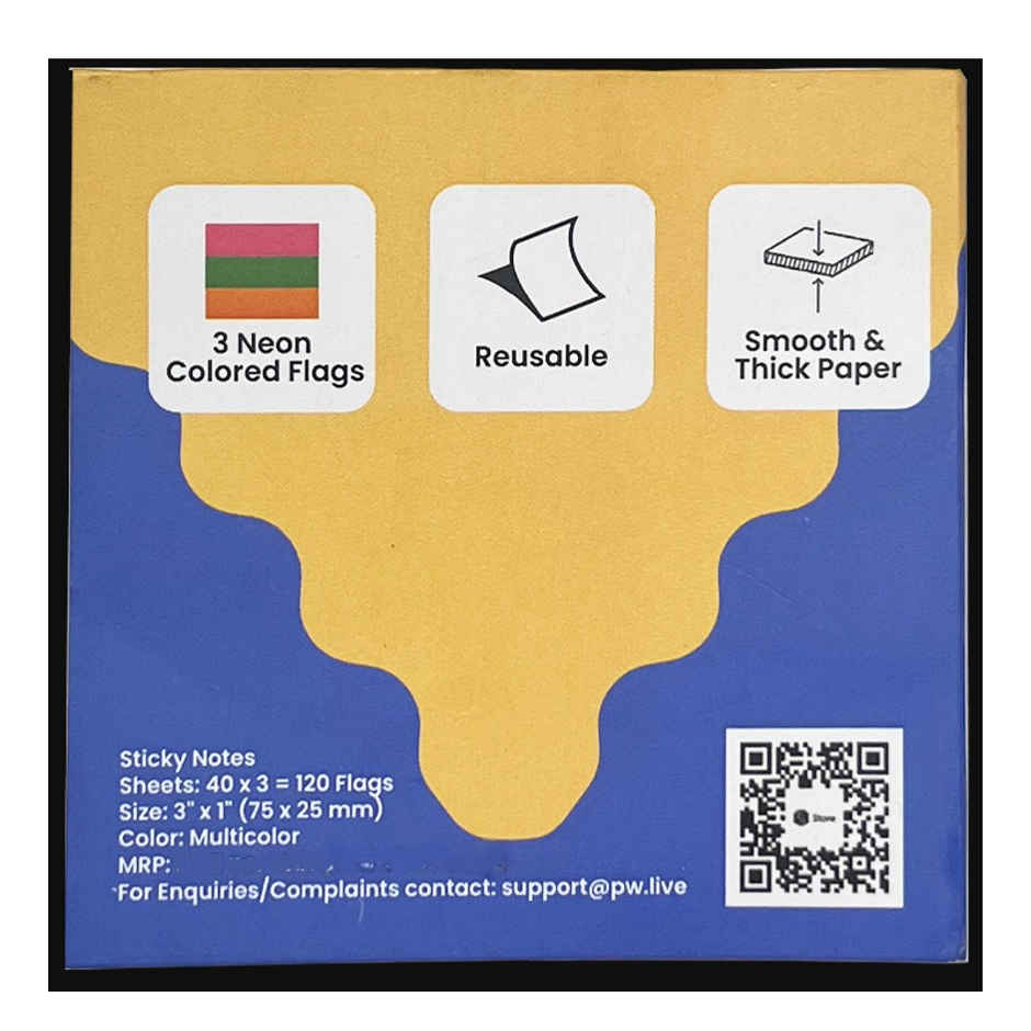Physics Wallah Sticky Flags 3 x 1 inch
