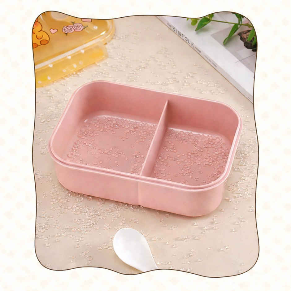 DesignLand Capybara Bento Lunch Box with Compartments | Pink