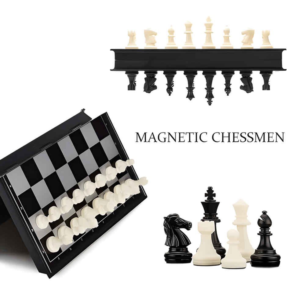Fablue 10 X 10 inch Magnetic Chess Board Game - Foldable Magnetic Chess Game for Kids and Adults
