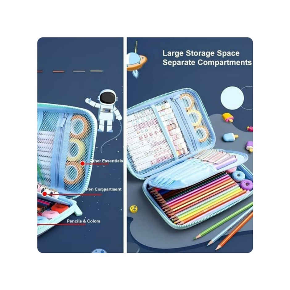 Fablue 3D Astronaut Big Pencil Pouch | Dark Blue