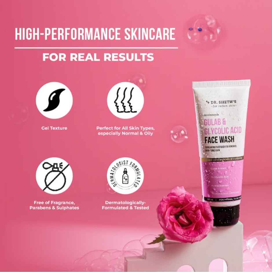 Dr. Sheth's Gulab & Glycolic Acid Face Wash