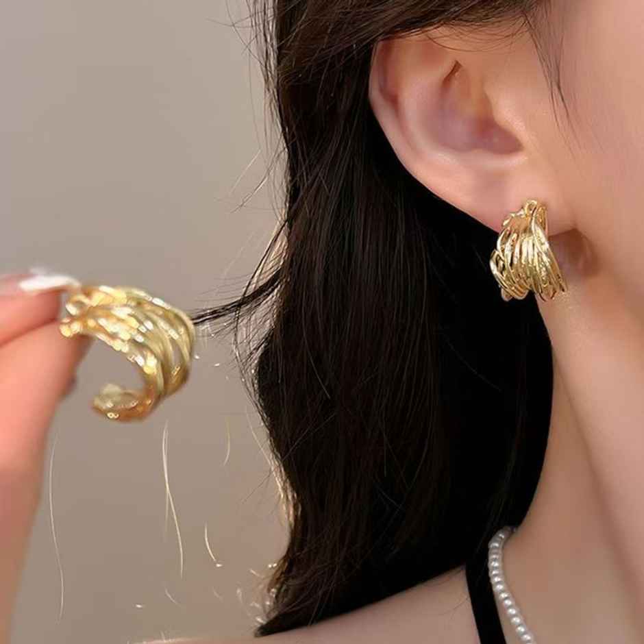 Just Lil Things Gold Hoop Earrings | jlt11889