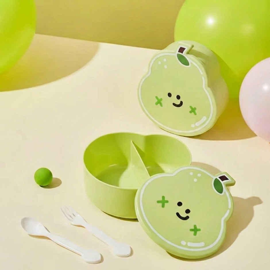 DesignLand Pear Shaped Kids Lunch Box | Green
