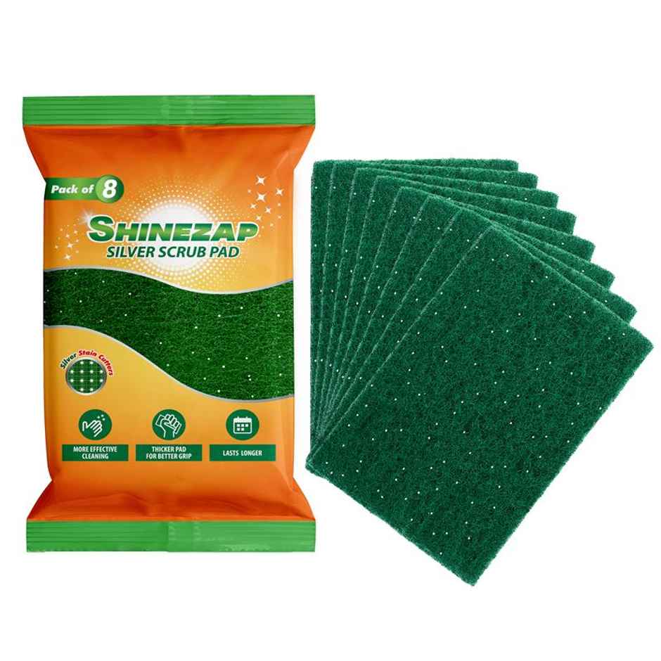 Shinezap Silver Scrub Pad - Pack of 8 Combo 