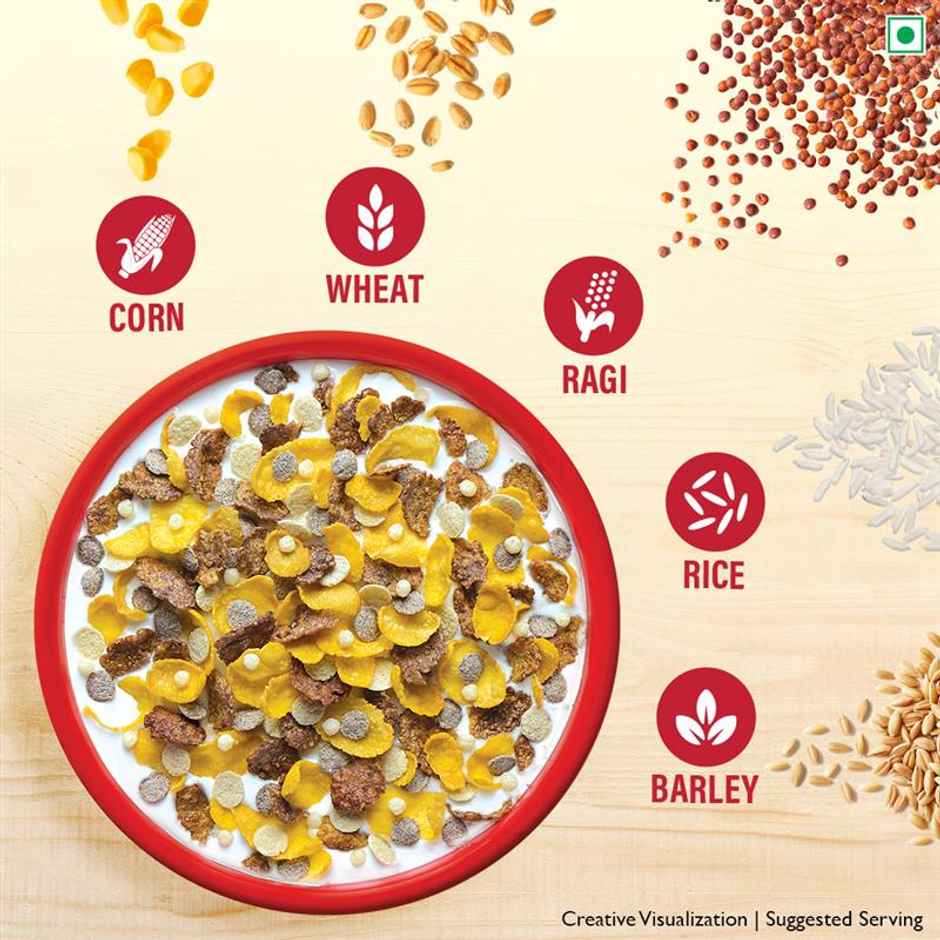 Kellogg's Multigrain Plus Corn Flakes | Power of 5 Grains | 6 Vitamins