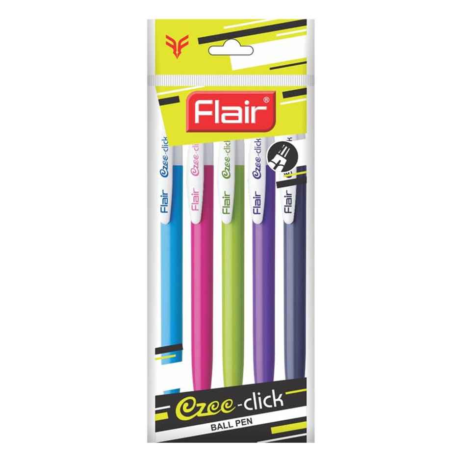 Flair Ezee Click Pen Pack Of 5