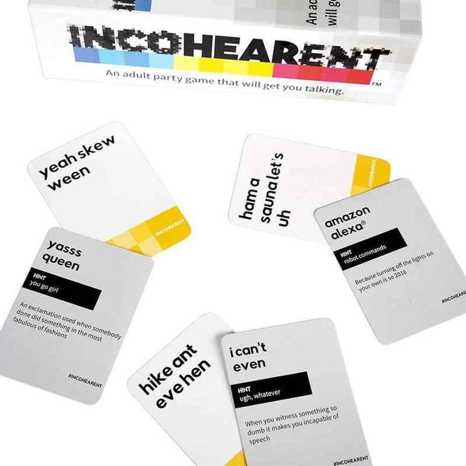 Awestuffs Incohearent The Guess The Gibberish Party Game Fun Games for Adults Card Games for Adults