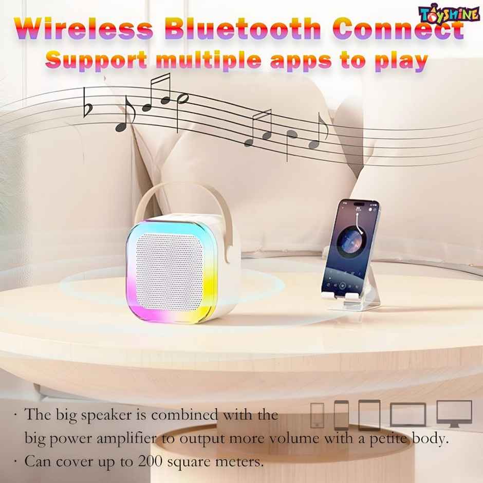 Toyshine Wireless Karaoke Microphone Portable Bluetooth Speaker For Toddlers | Age 4+ (Assorted)