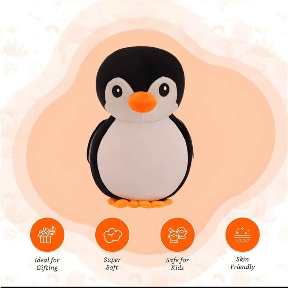 Fablue Penguin Plush & Soft Toy For Boys Girls And Kids | Black & White - 17 cm