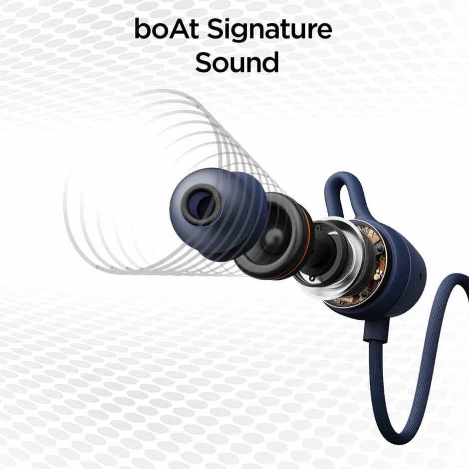 boAt Rockerz 109 Bluetooth Neckband with 40 hrs Playback,ENx Technology Beast Mode(60ms)(Cool Blue)