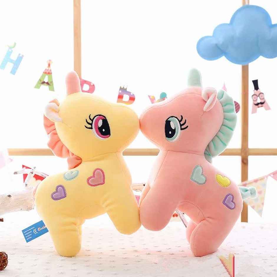 Babique Unicorn Plush Soft Toy Cute Kids Birthday Animal Baby Boys/Girls (25 cm, Assorted)