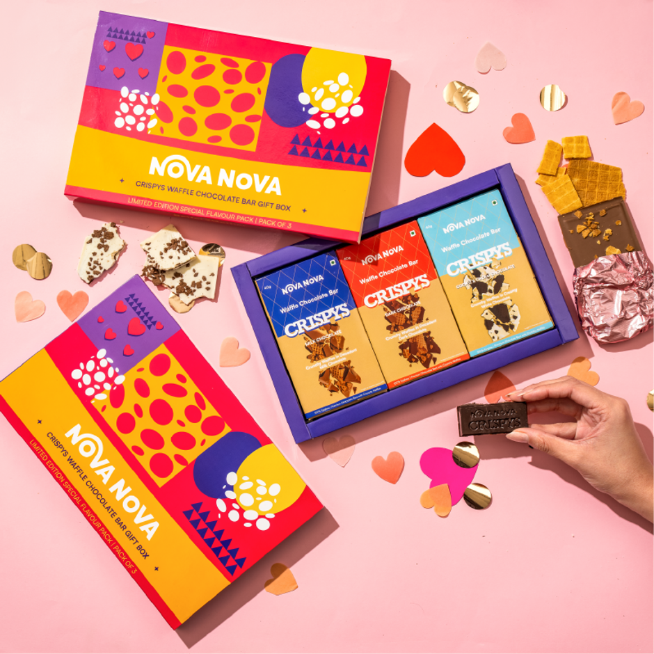 Nova Nova Waffle Crispys Chocolate Gift Box- Pack Of 3