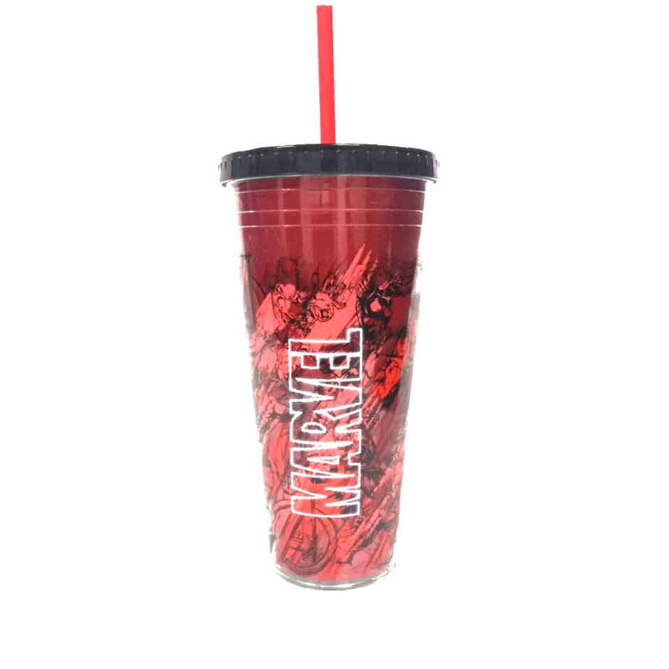 Striders Young Adult Fashion Straw Tumbler | Marvel Pattern - 685 ml