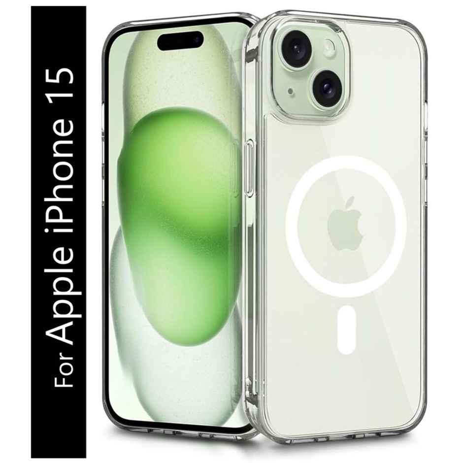Kwine Case Apple iPhone 15 Back Cover - Magsafe Case - Transparent