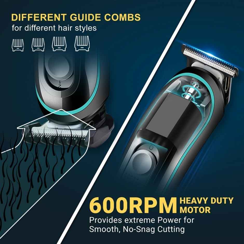 VGR V-055 Professional Beard & Mustache Hair Trimmer for Men | 120 Min Runtime | Black