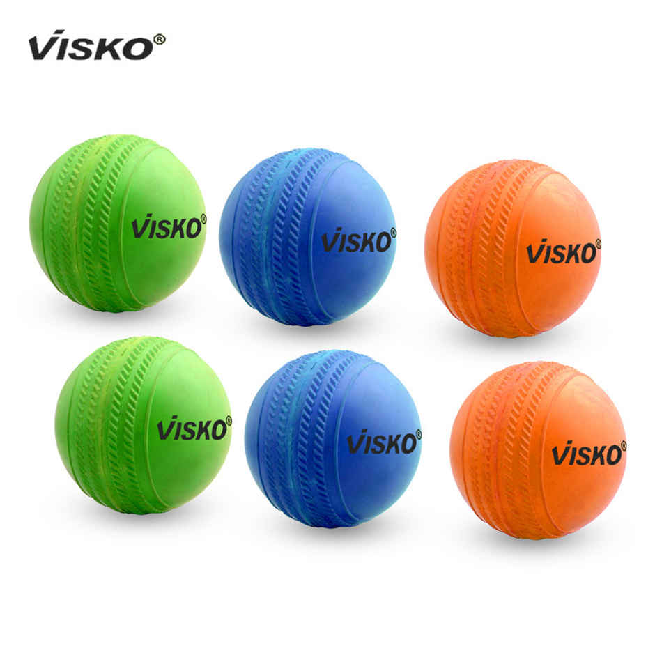 Visko MOI0029 Cricket Rubber Ball | Blue, Green & Orange