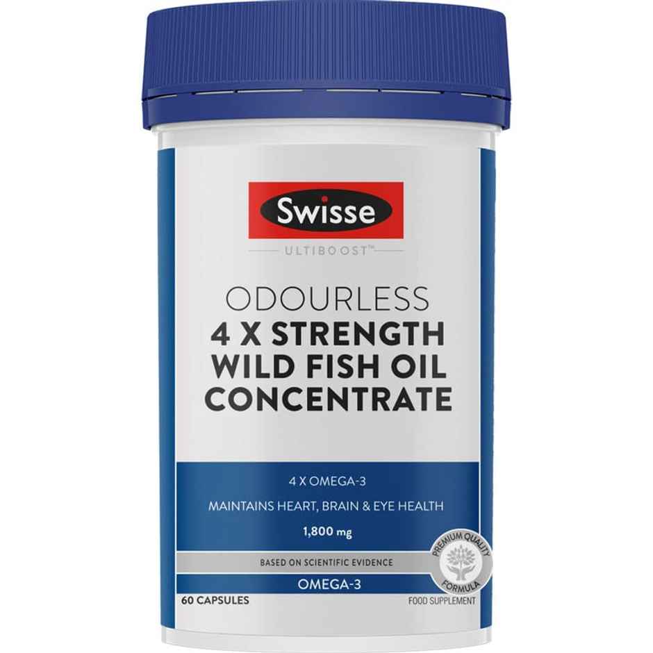 Swisse Ultiboost Odourless 4X Strength Wild Fish Oil Capsule