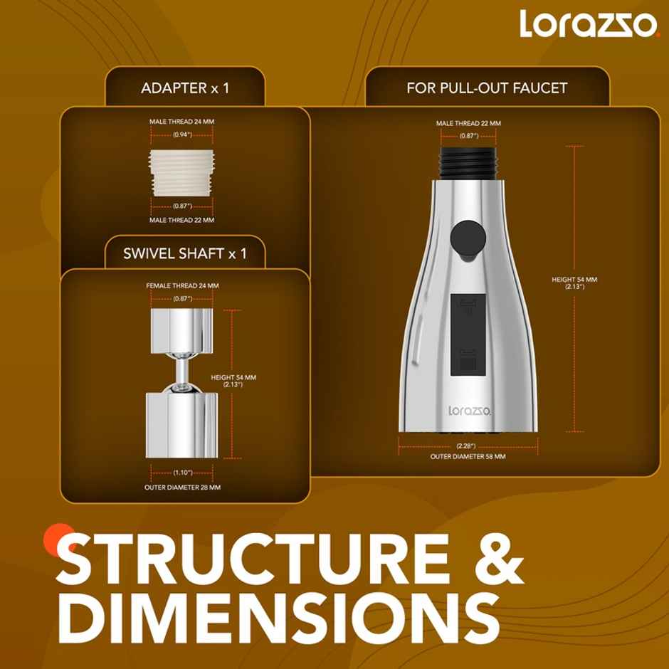 Lorazzo Tap Extension for Kitchen Sink