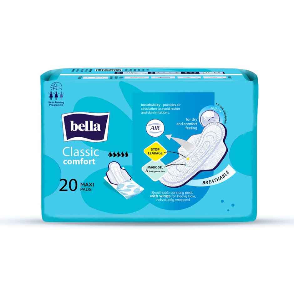Bella Classic Comfort Maxi Softi | Stops Leakages | Extra Soft Topsheet | 20 | 1 pcs