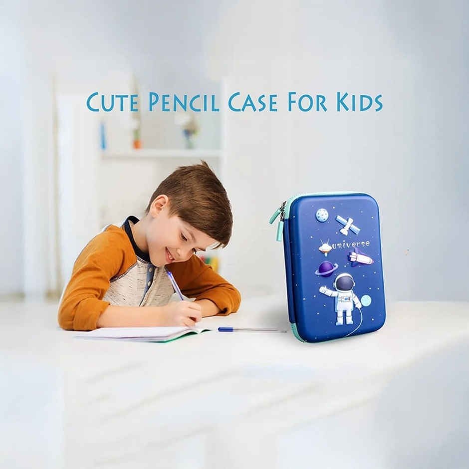 Fablue 3D Astronaut Big Pencil Pouch | Dark Blue