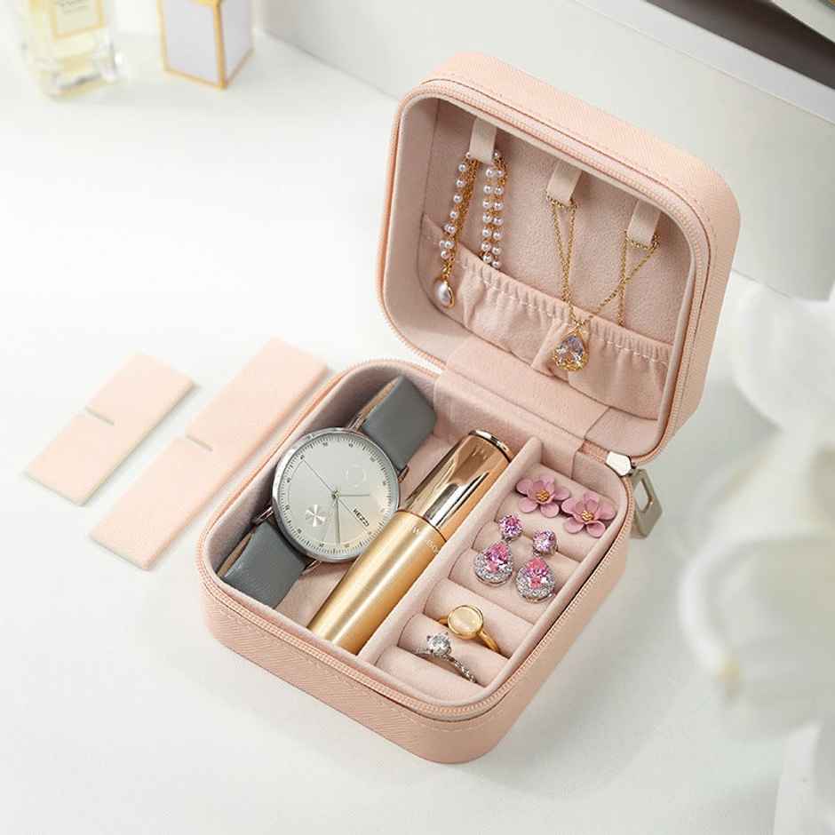 Just Lil Things Travel Jewelry Organizer Storage Box For Rings, Earrings, And Necklaces | Jltjk0015