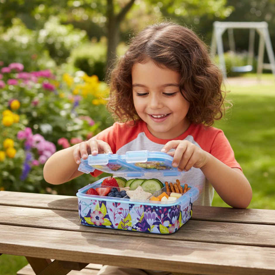 Striders Multi Compartment Rectangular Sandwich Box Princess Courageous Heart | XL