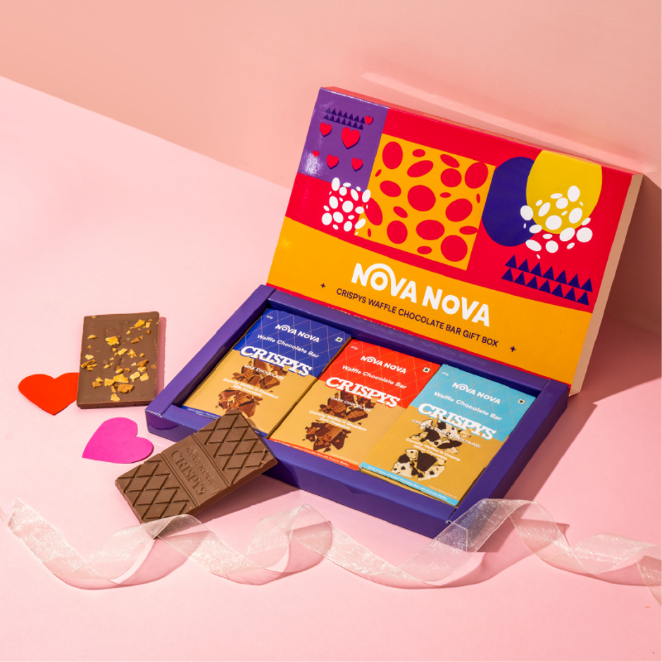 Nova Nova Waffle Crispys Chocolate Gift Box- Pack Of 3