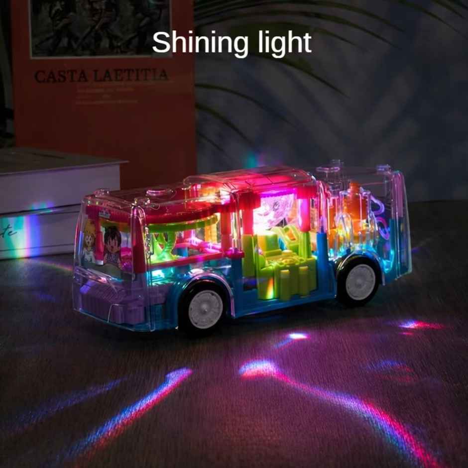 Fablue Multicolor Concept Bus For Kids With 3D Flashing Led Lights And Music