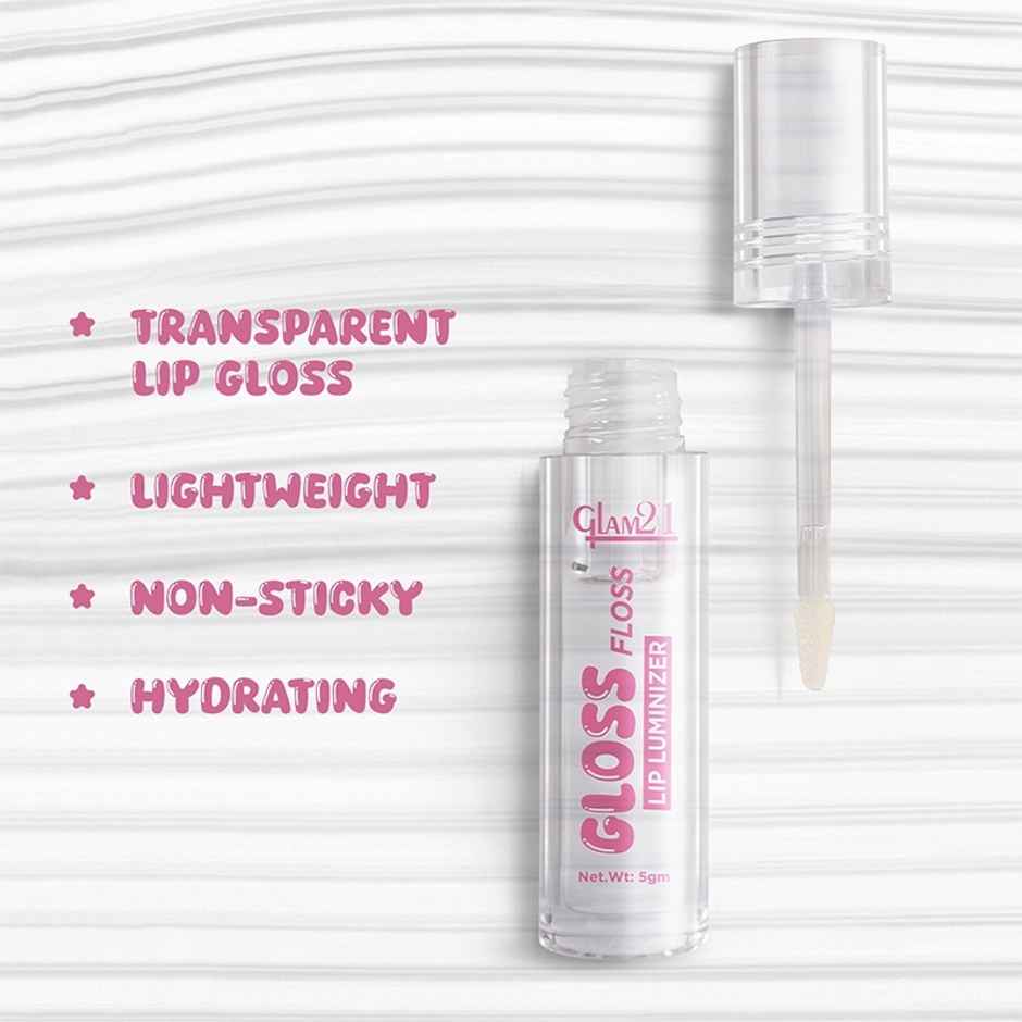 Glam21 Gloss Floss Lip Luminizer High Gloss Finish Non-sticky Formula Hydrating Formula