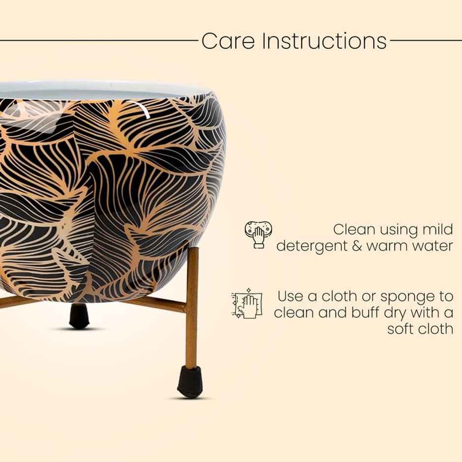 Peng Essentials Reva Home Decor Vase With Stand Desktop/Bedroom Corner Table/Home Decor Centepiece