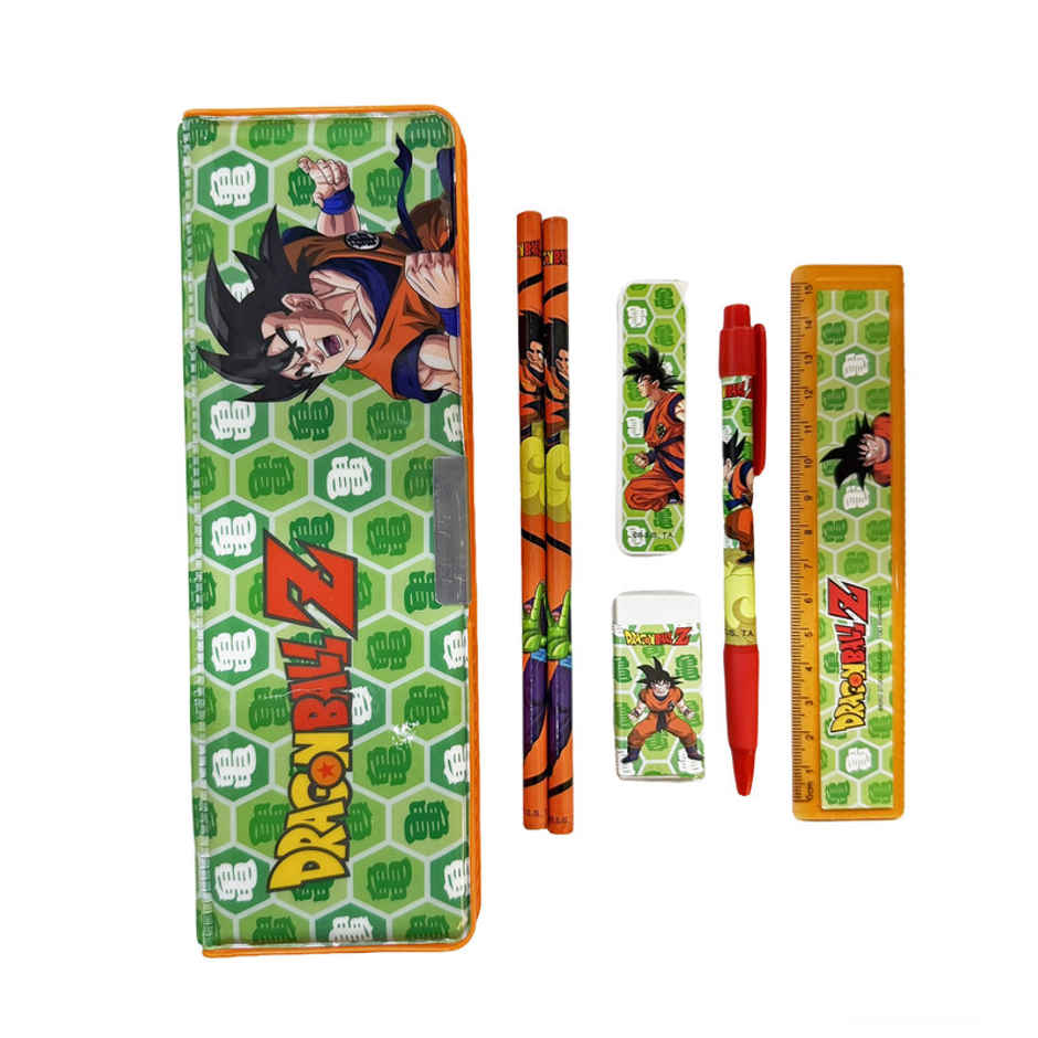 Striders Dragon Ball Z Kids Stationery Kit | Pen, Pencils, Ruler, Eraser, Pencil Box, Sharpener