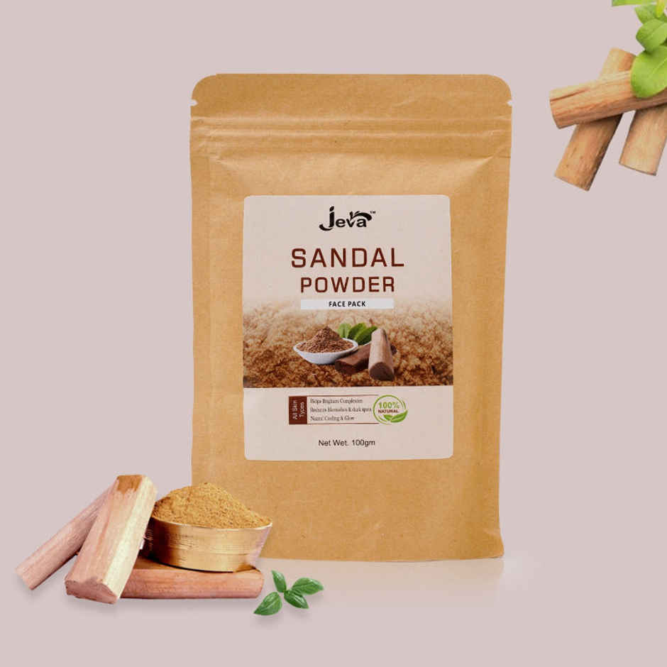 Jeva Sandalwood Powder Face Pack | Skin Brightening & Glow Enhancement