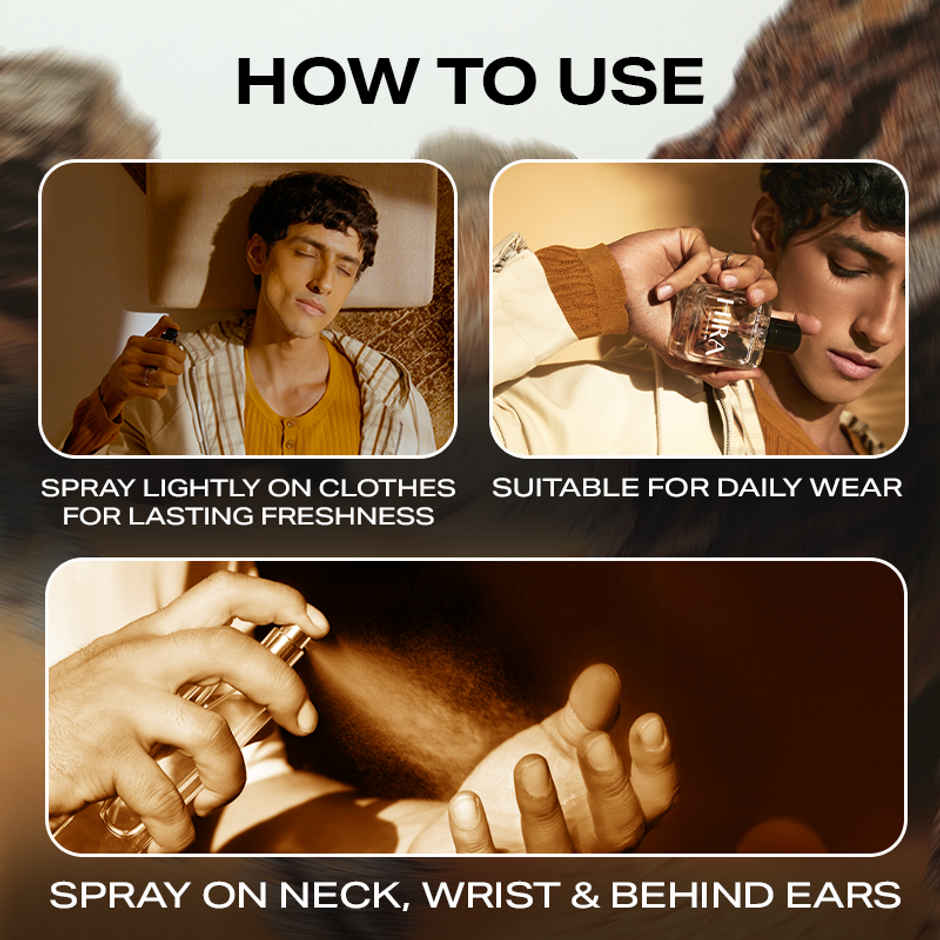 HIRA Off The Grid Eau De Perfume For Men | Earthy & Citrus Notes