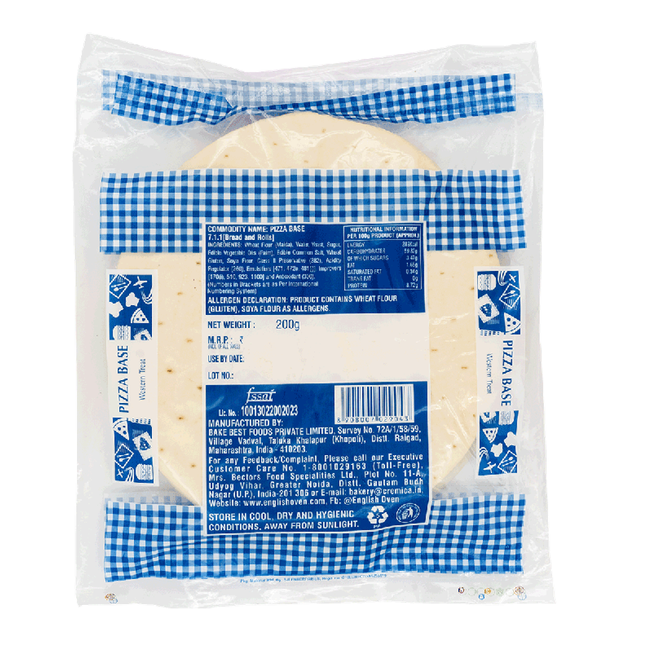 English Oven Pizza Base 8" Combo