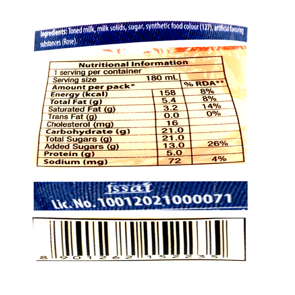 Amul Kool Rose Milk Drink Combo