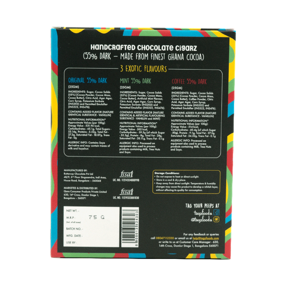 Tagz Handcrafted Chocolate Cigarz